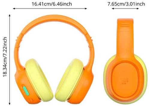 Tronsmart KH03 Active Noise Cancelling Wireless Headphones w/ 74/85/93dB Safe Volume, LED Lights, 70H Playtime for School Travel - Orange WORLDWIDE DELIVERY