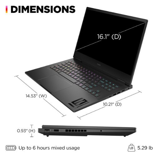 HP OMEN 16.1 165Hz Full HD Gaming Laptop - Intel Core i9 - 16GB DDR5 Memory - NVIDIA GeForce RTX 4060 - 1TB SSD - Shadow Black GLOBAL SHIPPING