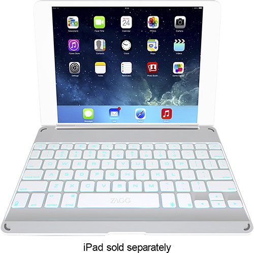  ZAGG - ZAGGkeys Cover and Bluetooth Keyboard for Apple® iPad® Air - White