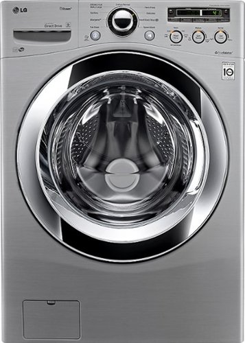  LG - SteamWasher 4.0 Cu. Ft. 9-Cycle Ultralarge-Capacity High-Efficiency Steam Front-Loading Washer - Graphite Steel