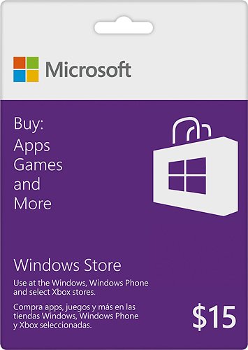  Microsoft - $15 Gift Card for the Windows Store