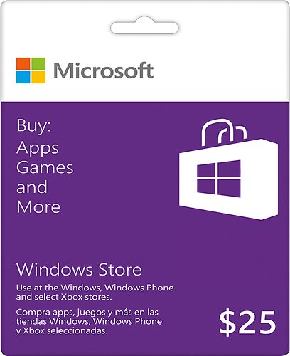  Microsoft - $25 Gift Card for the Windows Store