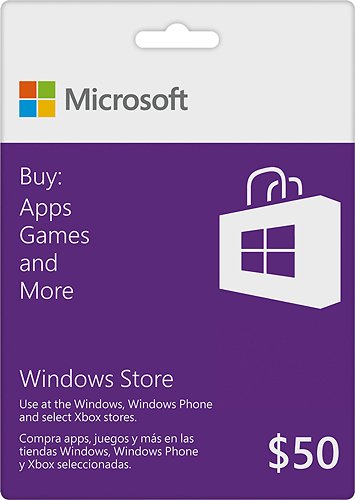  Microsoft - $50 Gift Card for the Windows Store