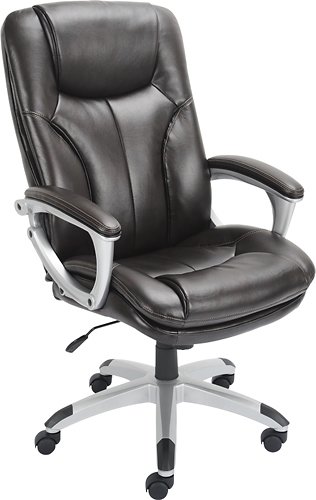  True Innovations - Simply Comfortable Bonded Leather Executive Chair - Roasted Chestnut