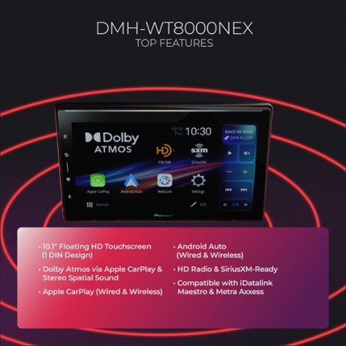 Pioneer 10.1 SPHERA Dolby Atmos via CarPlay Digital Media (DM) Receiver - Black HOW TO BUY
