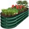 Best Choice Products - 4x2x1ft Outdoor Raised Metal Oval Garden Bed, Planter Box for Vegetables, Flowers - Dark Green-Front_Standard