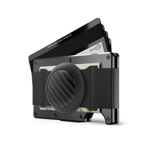 The Ridge Wallet CARBON FIBER AIRTAG CASH STRAP - Silver GLOBAL SHIPPING
