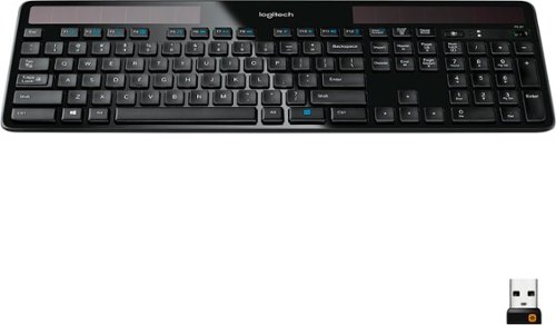 Logitech - K750 Solar Full-size Wireless Scissor Keyboard - Black
