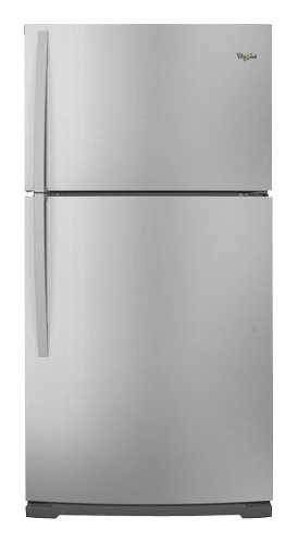  Whirlpool - 21.1 Cu. Ft. Top-Freezer Refrigerator - Monochromatic Stainless-Steel
