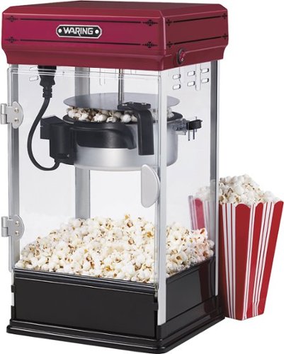  Waring Pro - 10-Cup Popcorn Maker - Red/Black