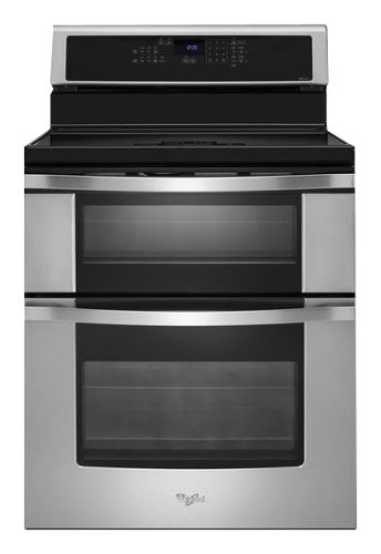  Whirlpool - 30&quot; Self-Cleaning Freestanding Double Oven Electric Convection Induction Range - Stainless steel