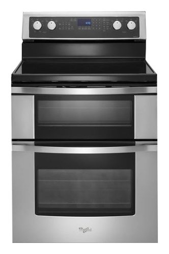  Whirlpool - 6.7 Cu. Ft. Self-Cleaning Freestanding Double Oven Electric Convection Range - Stainless steel