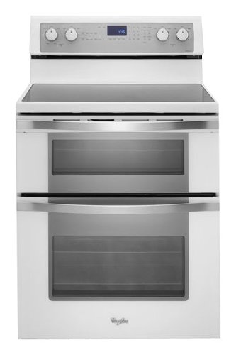  Whirlpool - 30&quot; Self-Cleaning Freestanding Double Oven Electric Convection Range - White Ice