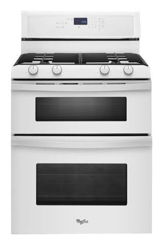 Whirlpool - 30&quot; Self-Cleaning Freestanding Double Oven Gas Range - White