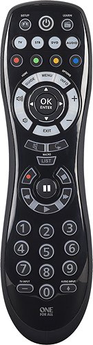  ONE FOR ALL - 4-Device Universal Remote - Black