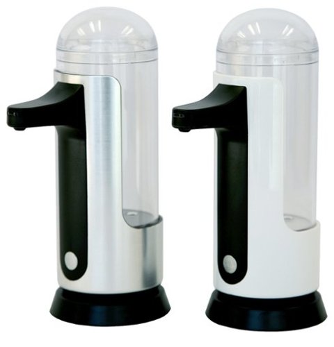  iTouchless - 8-Oz. Automatic Sensor Soap Dispenser (2-Pack) - Silver/White