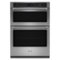 Maytag - 30" Built-In Electric Convection Double Wall Combination with Microwave and Air Fry - Stainless Steel-Angle_Standard