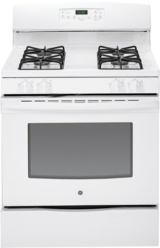  GE - 30&quot; Self-Cleaning Freestanding Gas Range - White on White