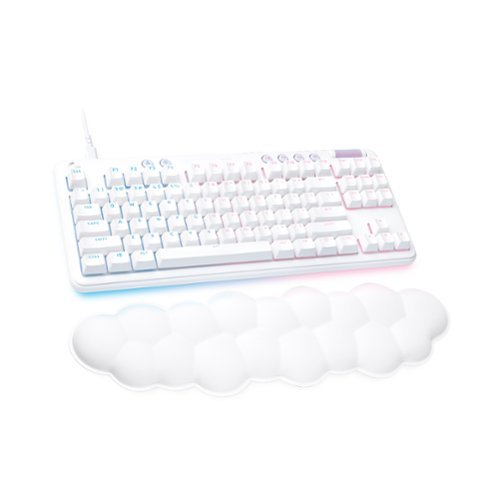  Logitech - G713 Aurora Collection TKL Wired Mechanical Tactile Switch Gaming Keyboard for PC/Mac with Palm Rest Included - White Mist