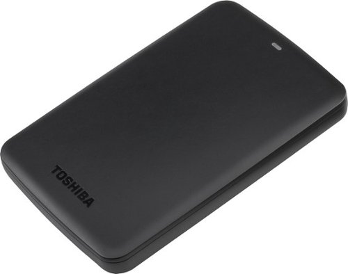 Toshiba - Canvio Basics 500GB External USB 3.0 Portable Hard Drive - Black-Angle_Standard 
