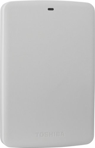  Toshiba - Canvio Basics 500GB External USB 3.0 Portable Hard Drive - White