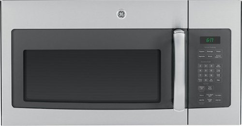  GE - 1.7 Cu. Ft. Over-the-Range Microwave - Stainless Steel with Gray Accents