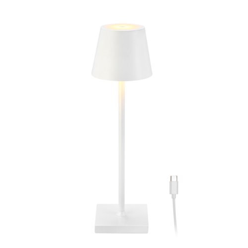 globe electric - 15" Portable LED Table Lamp with Rechargeable Battery and Included Charging Cable - Matte White