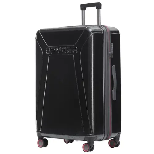 Front. Spyder - Spyder Traverse Expandable Hardside Upright Suitcase with 360 Spinner Wheels, TSA Approved Lock - Charcoal.