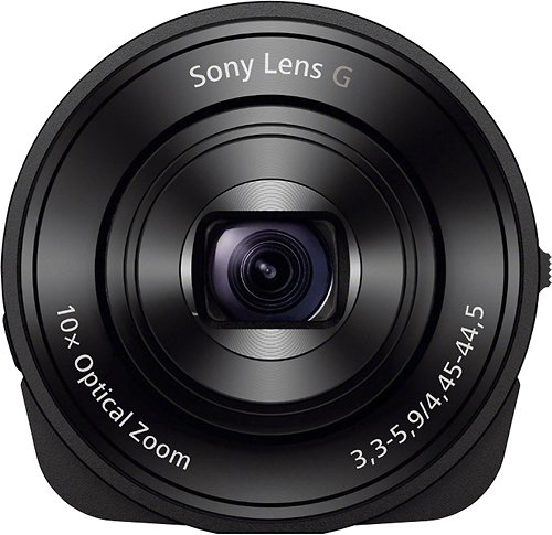  Sony - DSC-QX10 18.2-Megapixel Attachable Lens-Style Camera for Most iOS and Android Mobile Phones - Black