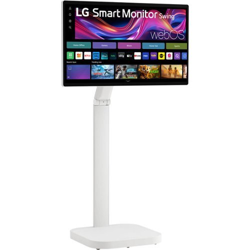 LG - Smart Monitor Swing 32U889SA-W 32-Inch 4K UHD (3840x2160) IPS Touchscreen on a Fully Adjustable Wheeled Base HDR10,-Front_Standard 