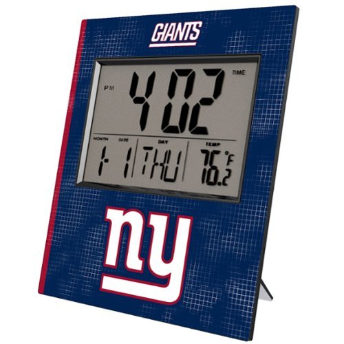 Keyscaper - New York Giants Cross Hatch Digital Desk Clock - Multicolor-Front_Standard 