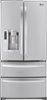 LG - 24.7 Cu. Ft. French Door Refrigerator with Thru-the-Door Ice and Water - Stainless steel-Front_Standard 
