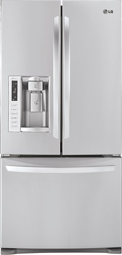  LG - 24.9 Cu. Ft. French Door Refrigerator with Thru-the-Door Ice and Water - Stainless steel