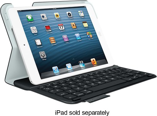  Logitech - Ultrathin Keyboard Folio Case for Apple® iPad® mini, iPad mini 2 and iPad mini 3 - Carbon Black