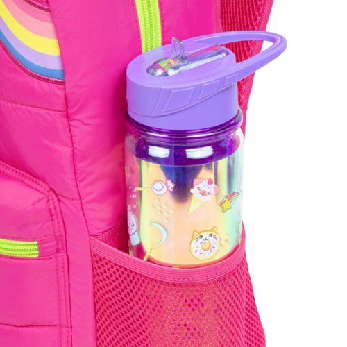 Fashion Angels Style.Lab by Fashion Angels: Debo Wavy Rainbow Puffer Backpack - Hot Pink WORLDWIDE DELIVERY