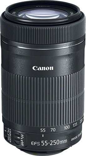 Canon EF-S55-250mm F4-5.6 IS STM Telephoto Zoom Lens for EOS DSLR Cameras - Black WORLDWIDE DELIVERY