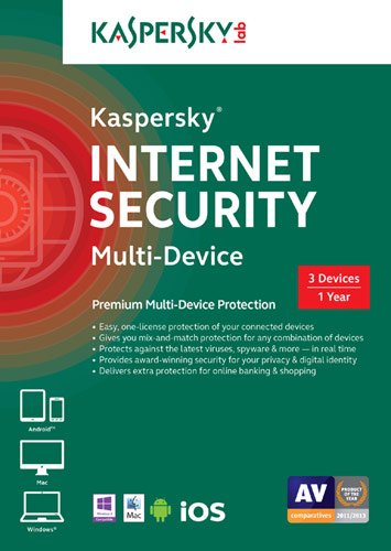  Kaspersky Internet Security Multi-Device (3-User) (1-Year Subscription)