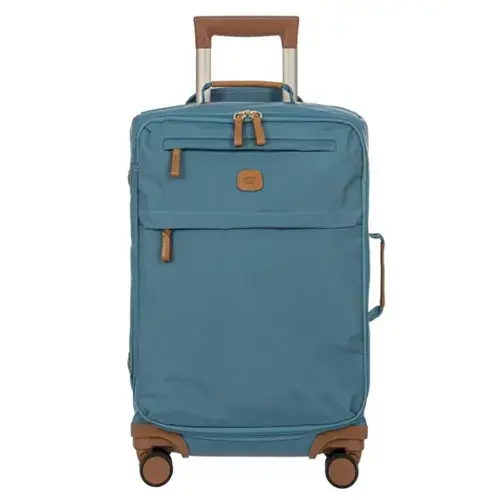 Front. Bric's - Bric's X-Bag 21" 4-Wheel Carry-On Luggage Grey/blue - Grey/blue.