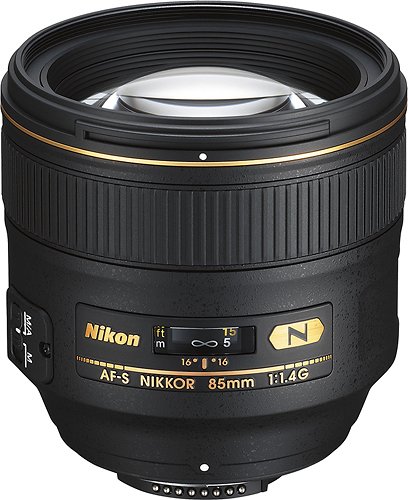 

Nikon - AF-S NIKKOR 85mm f/1.4G Portrait Lens for Select Cameras - Black