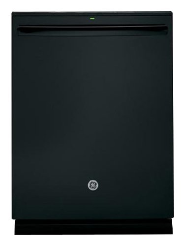  GE - 24&quot; Top Control Tall Tub Built-In Dishwasher with Stainless Steel Tub - Black