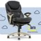 Serta - Upholstered Back in Motion Health & Wellness Office Chair with Adjustable Arms - Bonded Leather - Black-Front_Standard 