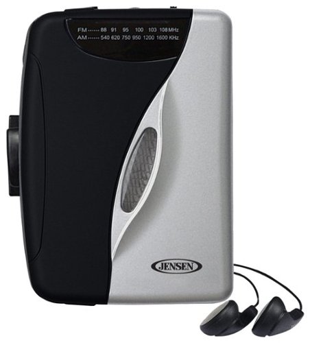  JENSEN - Portable Cassette Player with AM/FM Tuner - Black/Silver