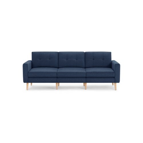 Burrow - Mid-Century Nomad Sofa - Navy Blue-Front_Standard 