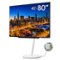 WALL - SevenStand A2 Large Type – Rolling TV Stand for 45–80 Inch TVs, for Living Room and Bedroom, Japan-Engineered Design - Satin White-Front_Standard