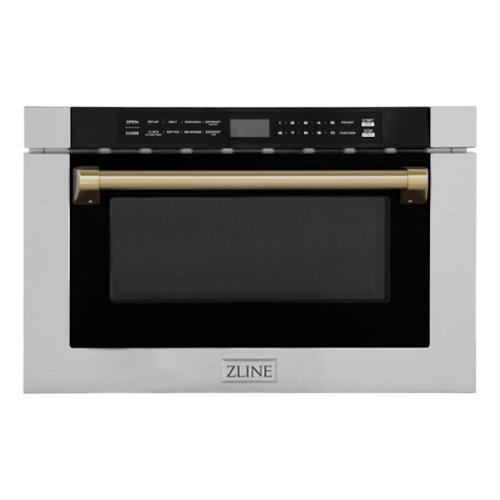 ZLINE - Autograph Edition 24" 1.2 cu. ft. Built-in Microwave Drawer in - Stainless Steel and Champagne Bronze Accents - image 2