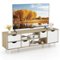 Costway - TV Stand for TVs up to 55" with Storage 4 Drawers & 2 Open Shelves for Bedroom - Oak-Front_Standard