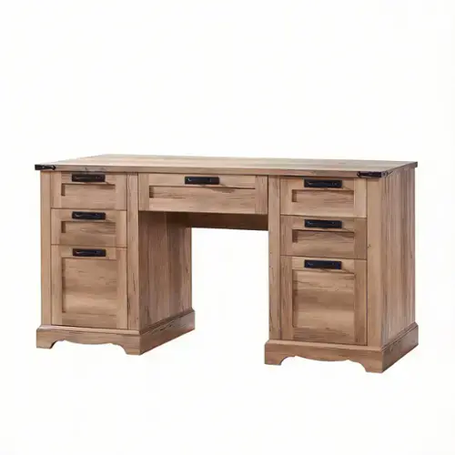 Rustic Natural Oak 20"D x 60"W x 30"H (5 Drawers)