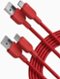 Anker - USB A to USB C Cable, Charger Cord (2 Pack, 10FT) - Red-Front_Standard