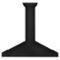 ZLINE - 48 inches - Convertible & Externally Vented - Wall Range Hood - Black Stainless Steel-Front_Standard