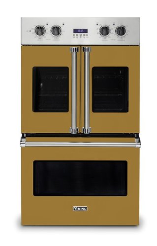 Viking - 30" 7 Series French Door Double Built-In Electric Thermal Convection Oven - Golden Hour